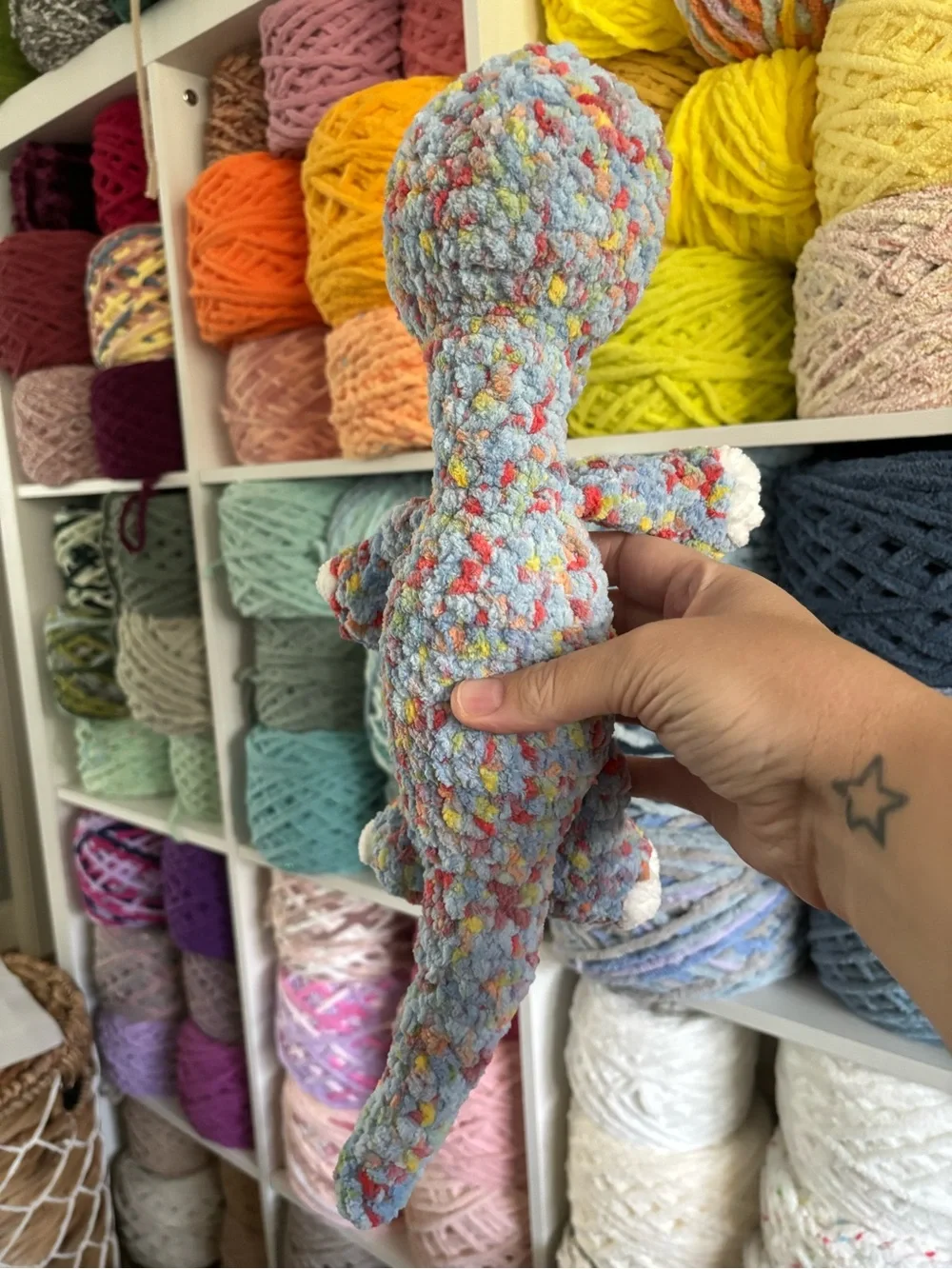 Crochet baby brachiosaurus plush handmade